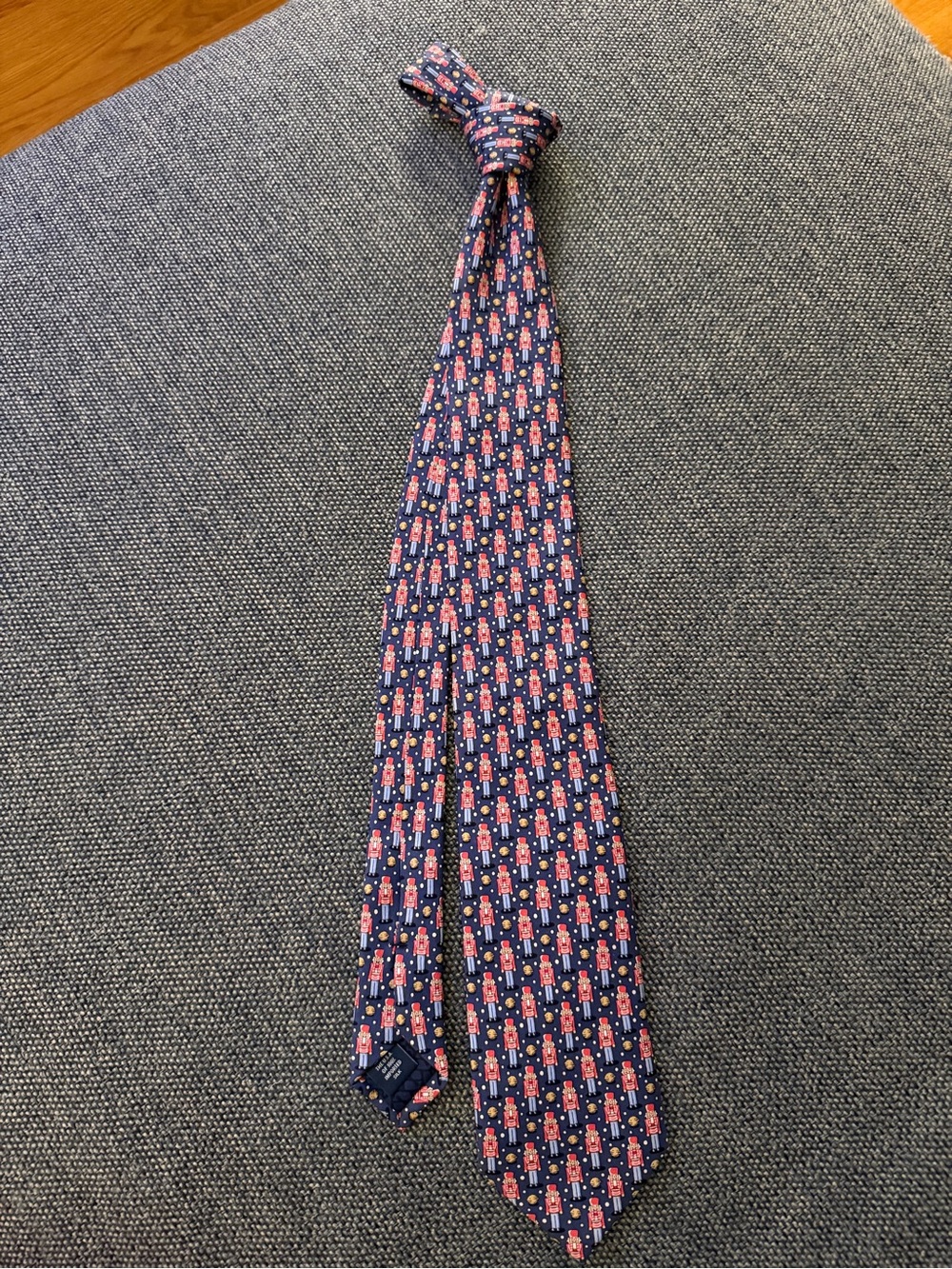 Vineyard Vines Nutcracker Christmas Silk Tie Navy Red Made in USA